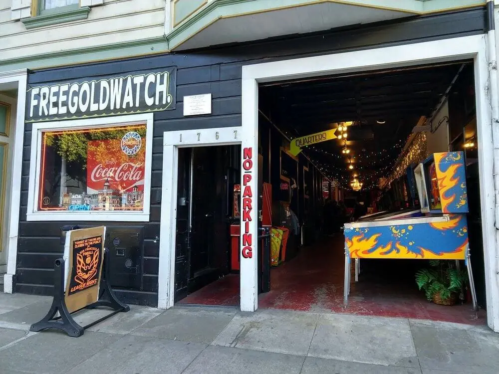 Free gold watch pinball arcade San Francisco