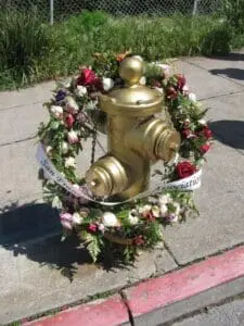 Golden Fire Hydrant