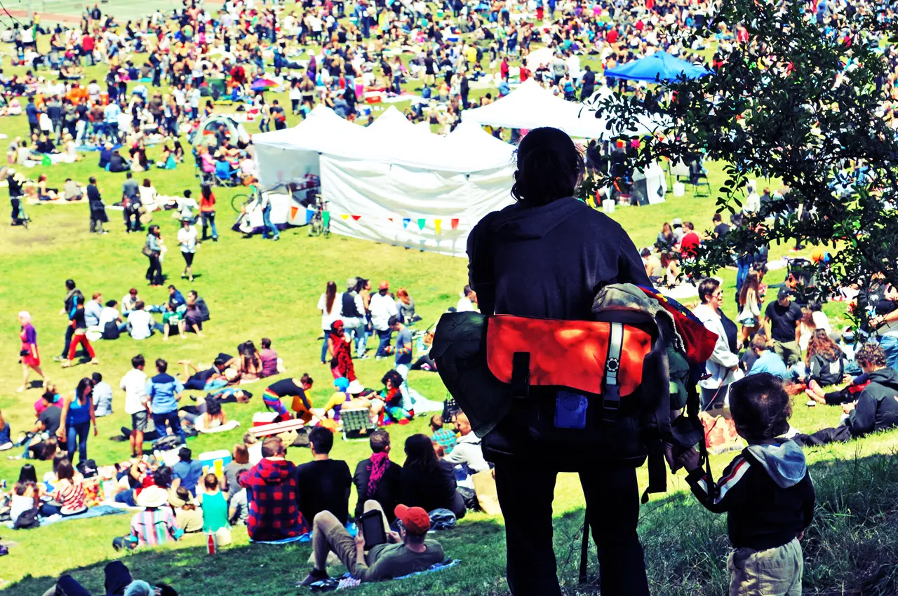 Crowds gather at Dolores Park for the San Francisco Dyke March - San Francisco