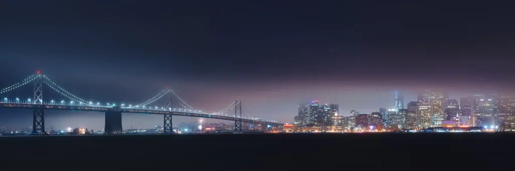 San Francisco skyline on the Fourth of July