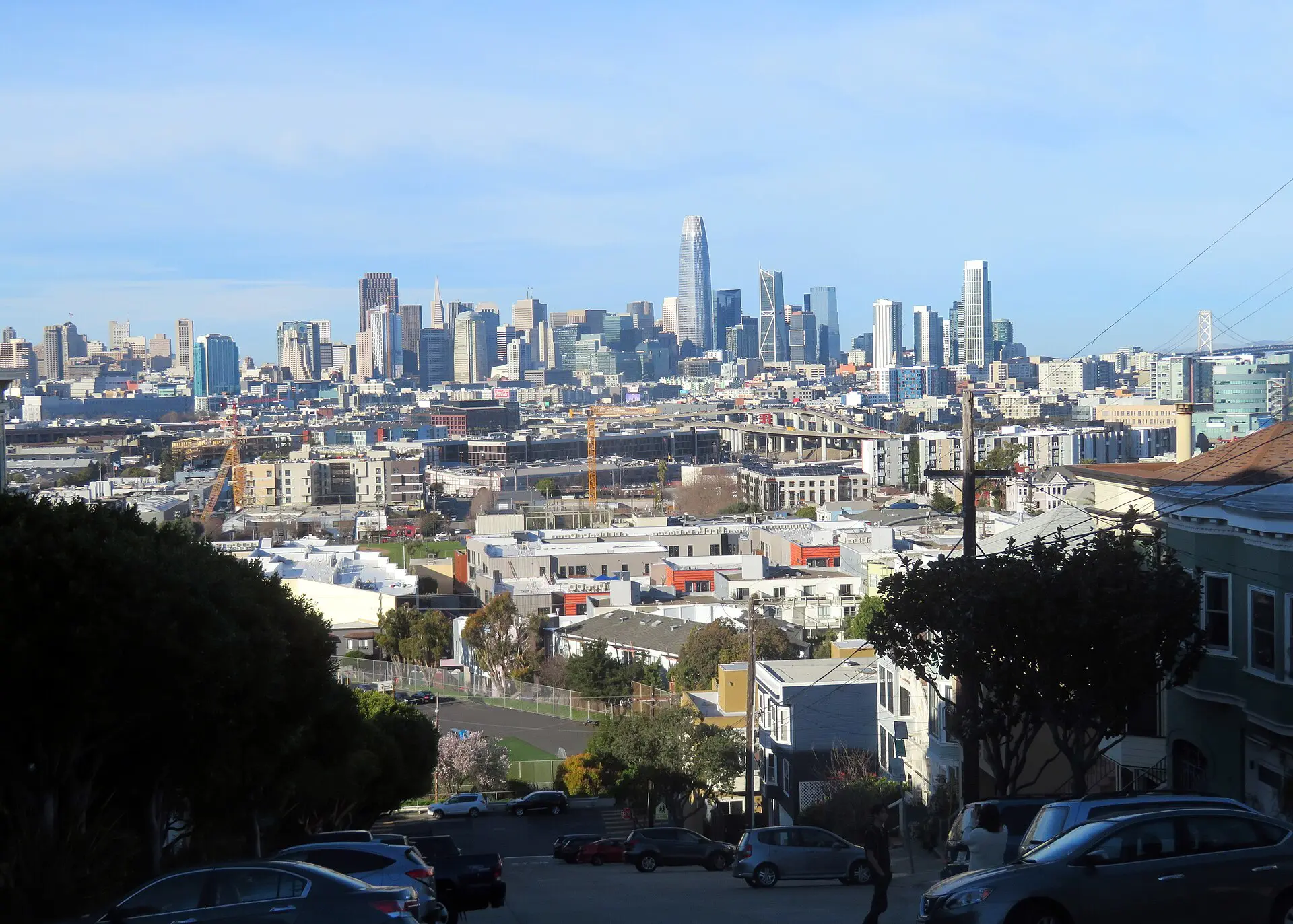 San Francisco neighborhoods - city skyline from Potrero Hill
