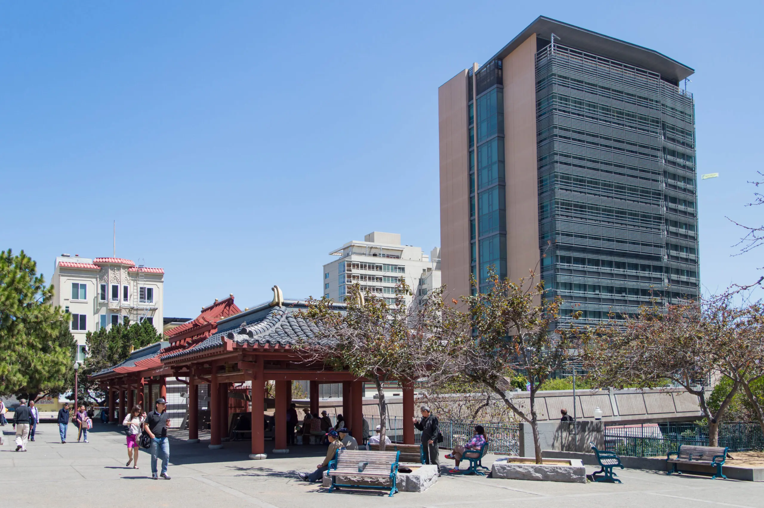 Portsmouth Square, the public plaza at the center of Chinatown - San Francisco