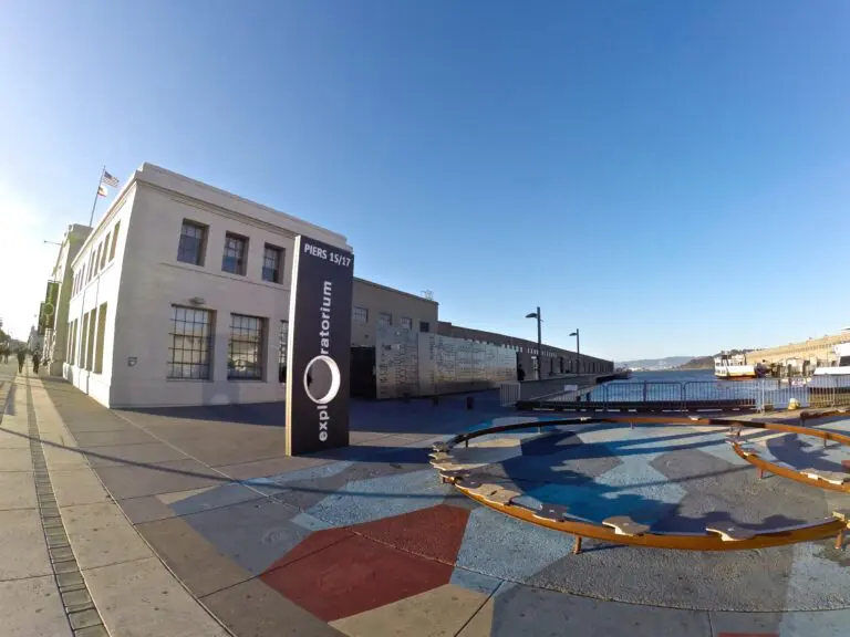 The entrance to the Exploratorium science museum at Pier 15 on the Embarcadero - San Francisco