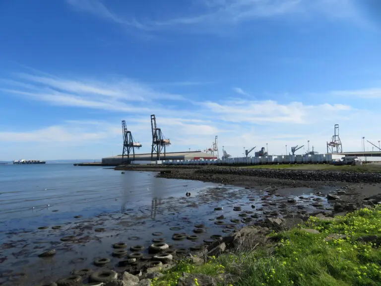 Pier 80 on the southern waterfront, the site of the Portola music festival - San Francisco