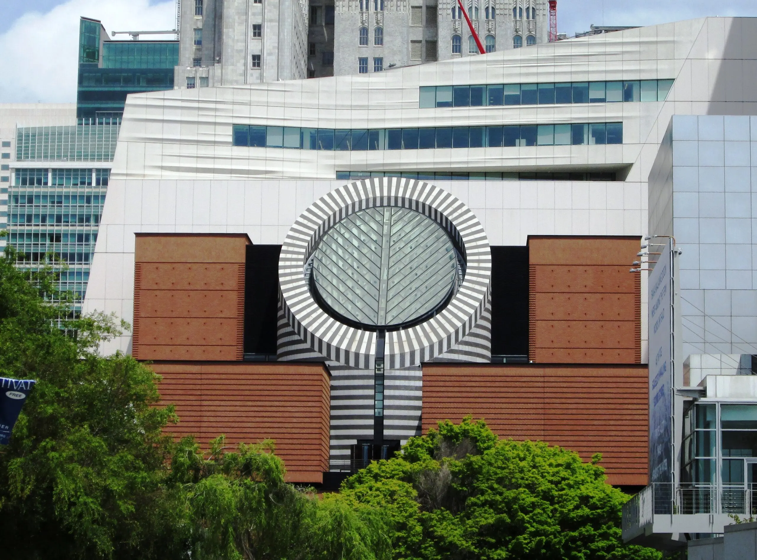 The San Francisco Museum of Modern Art seen from Yerba Buena Gardens, where the Matisse Femme au chapeau exhibition is on view - San Francisco