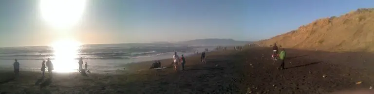 South Ocean Beach at Sloat Boulevard, where erosion is taking the Great Highway Extension - San Francisco