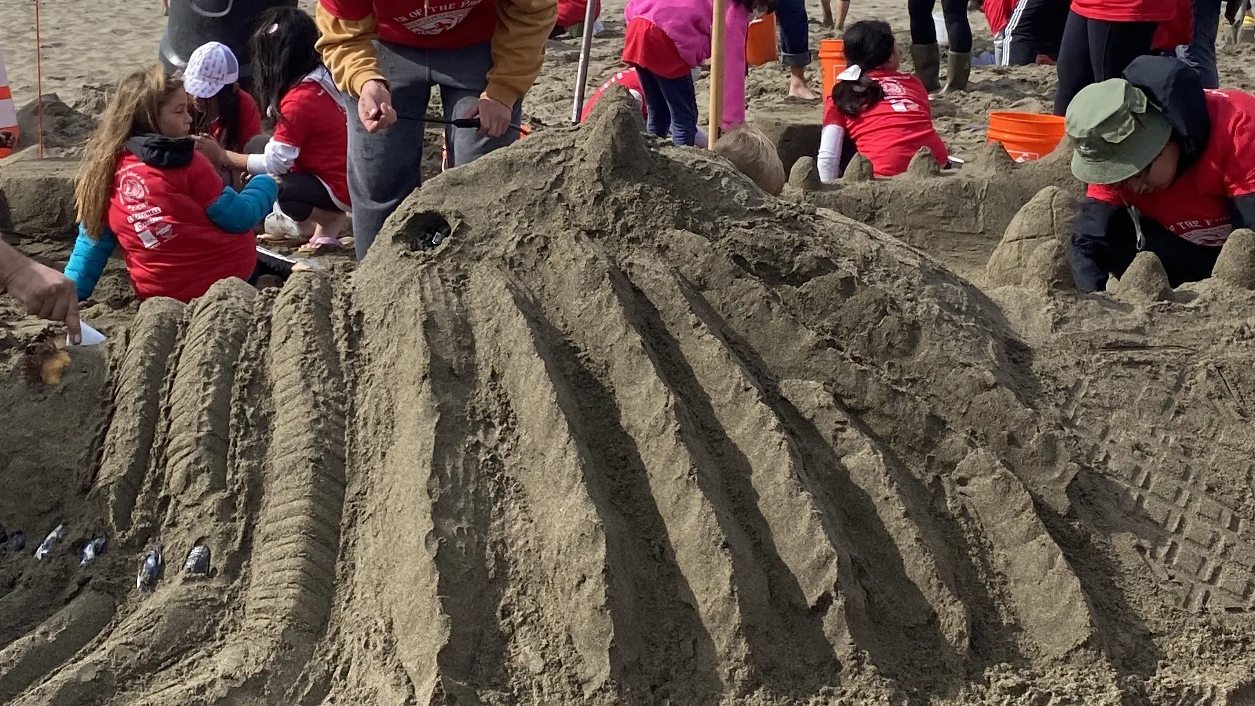 Sand sculptures at the Leap Sandcastle Classic on Ocean Beach - San Francisco