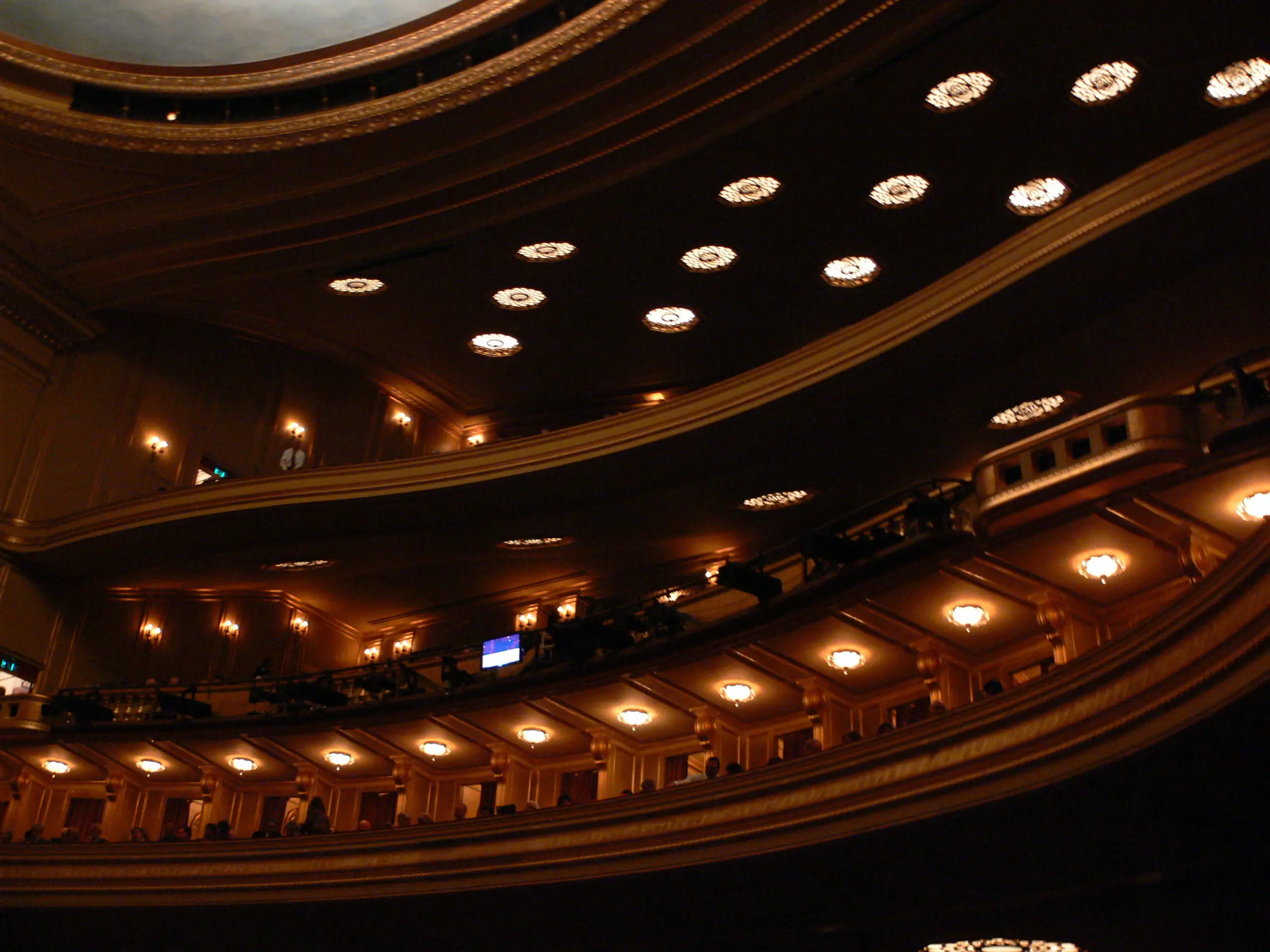 The auditorium of the War Memorial Opera House, where San Francisco Opera performances have been canceled during the orchestra strike - San Francisco
