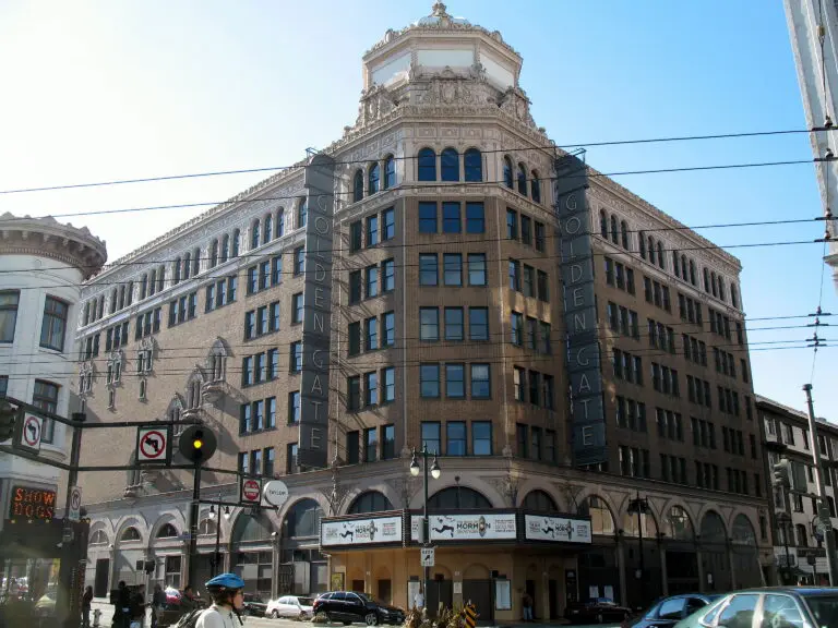 The Golden Gate Theatre at Golden Gate Avenue and Taylor Street, part of the Mid-Market theater district on Market Street - San Francisco