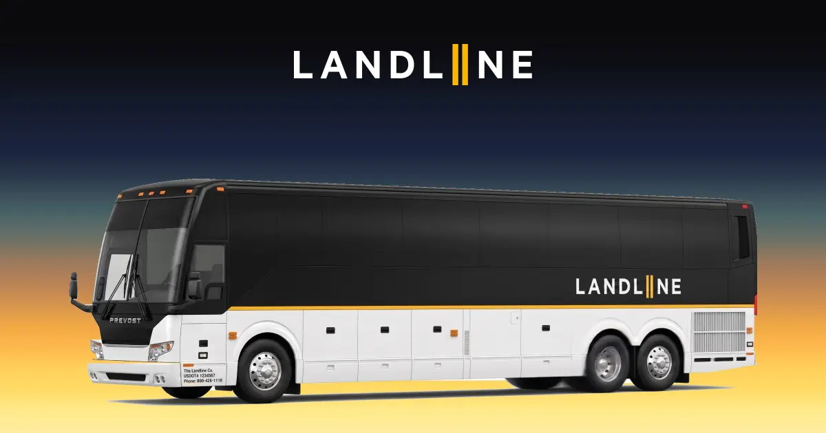 Landline motorcoach that runs between Sonoma County Airport and SFO's secure area - San Francisco