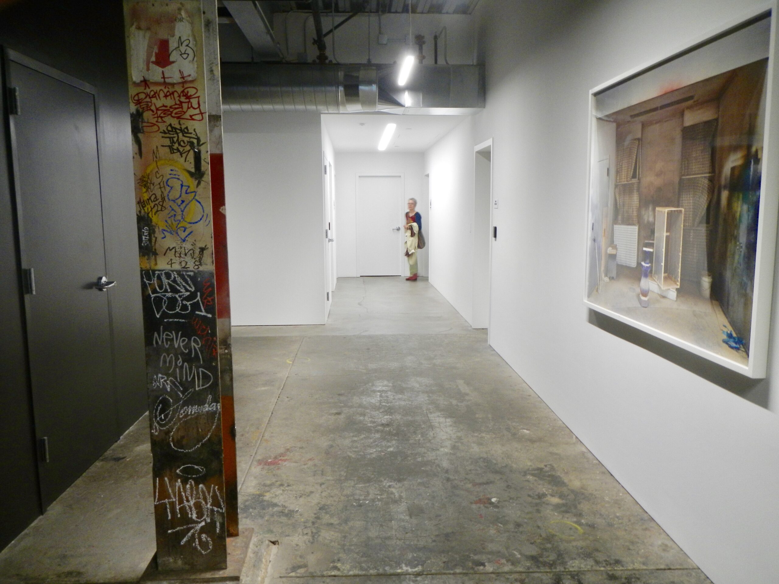 Gallery hallway inside Minnesota Street Project in Dogpatch - San Francisco